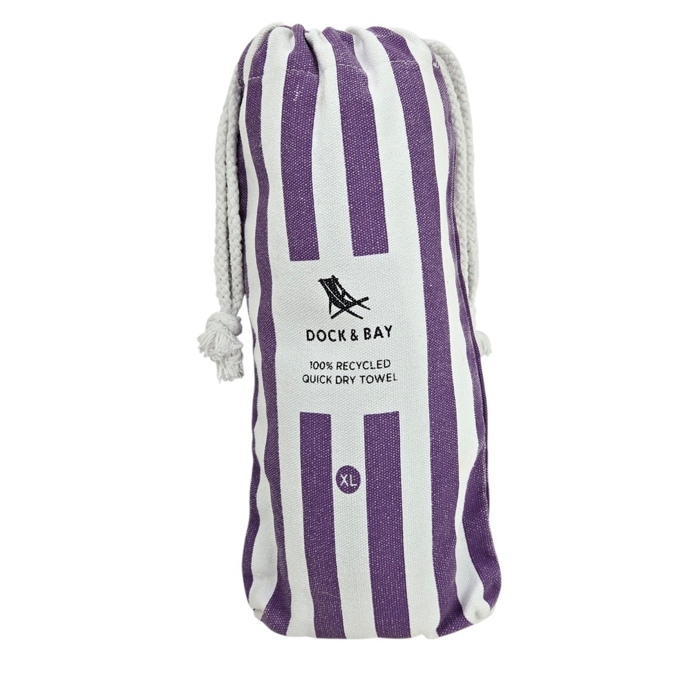 Dock & Bay 100% Recycled Quick Dry Beach Towel XL 78x35" Cabana Collection Purpl